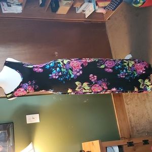 Long floral summer dress.